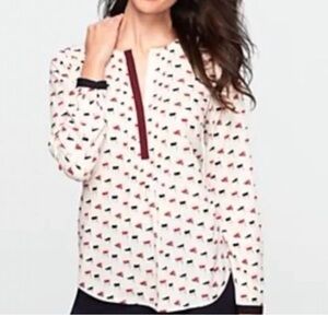 Talbots nautical flag blouse